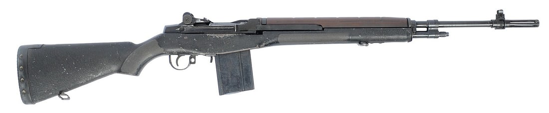 Springfield M1A .308 Semi-auto Rifle FFL Required: 127954 (G2L1): A Springfield M1A .308 Semi-auto Rifle that is in good condition with a bright and defined bore. The action appears to function properly, and the finish shows heavy wear with the stock showing usage w