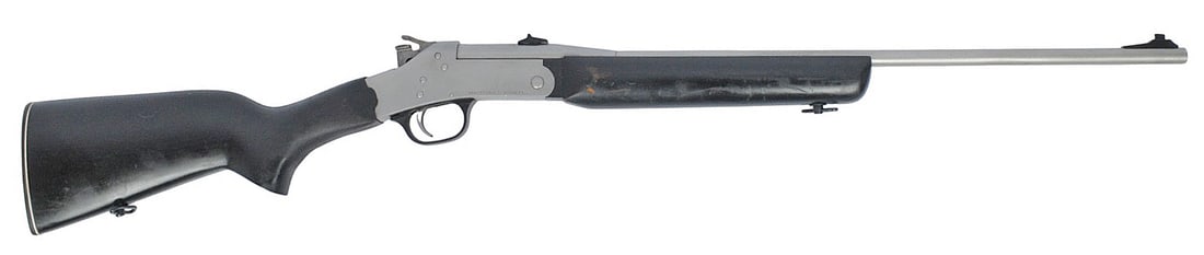 Rossi R22S .22LR Break-action Rifle FFL Required: SSP212224(G2L1): A Rossi R22S .22LR Break-action Rifle that is in good condition with a bright and defined bore. The action appears to function properly, and the finish shows light usage wear with a majority of it on