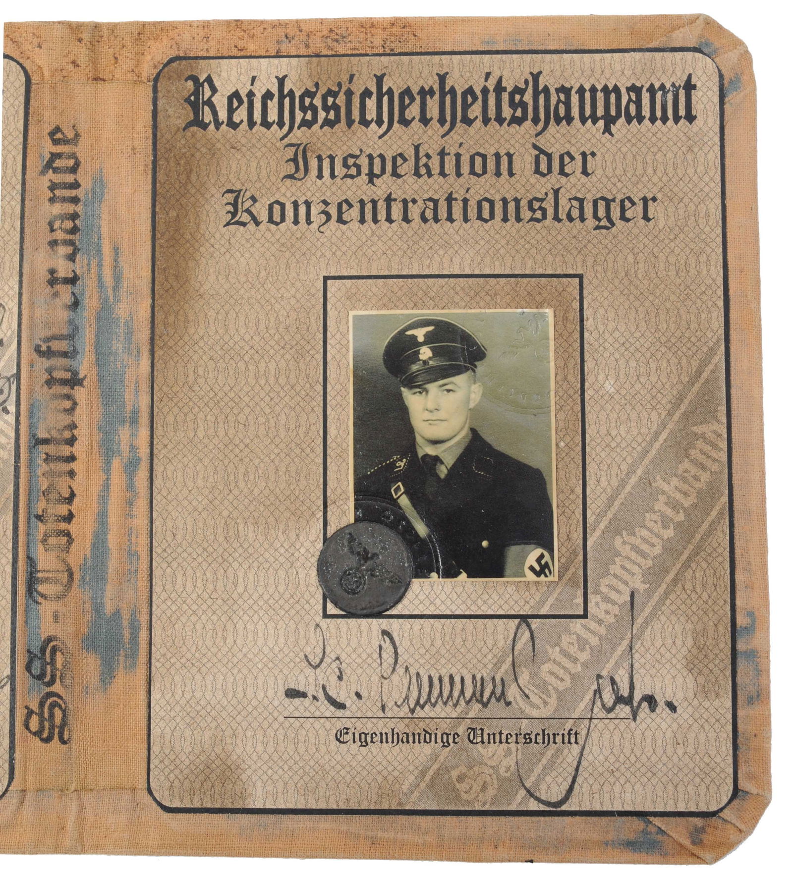 Scarce *German WWII Dienstausweis ID Card for an SS Concentration Camp Inspector (APL) - 3