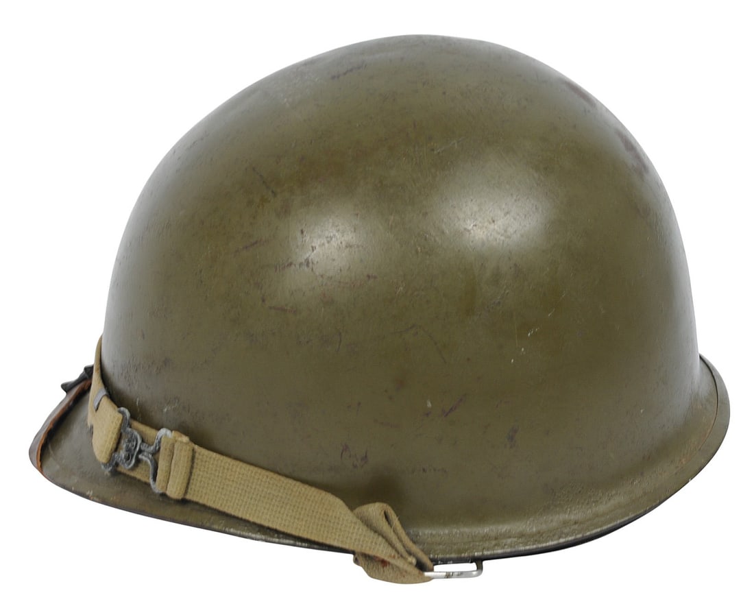 US Military WWII issue M-1 Helmet, Liner, and Chin-Strap (TJZ) - 2