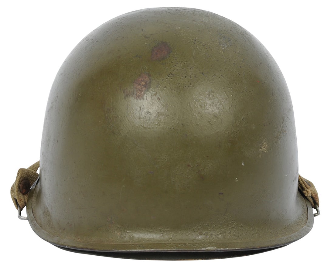 US Military WWII issue M-1 Helmet, Liner, and Chin-Strap (TJZ) - 3
