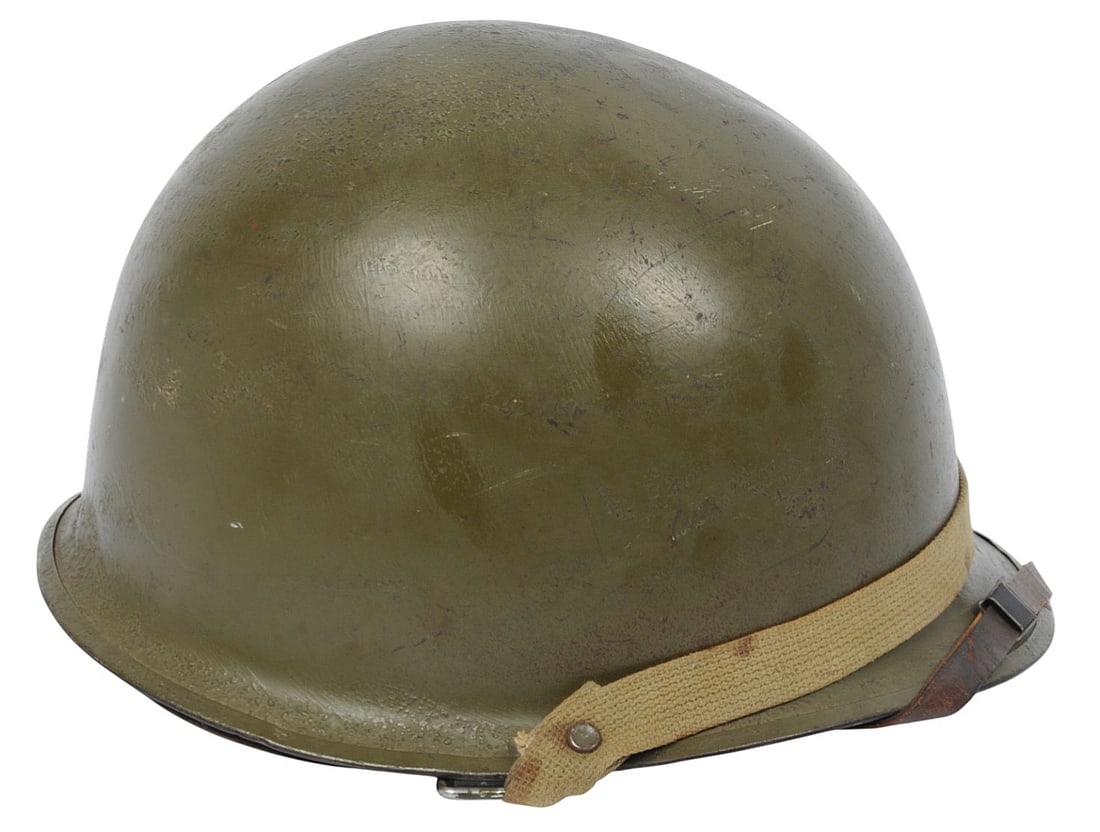 US Military WWII issue M-1 Helmet, Liner, and Chin-Strap (TJZ) - 4
