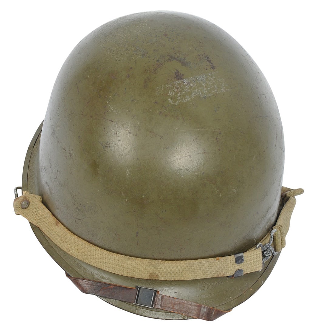 US Military WWII issue M-1 Helmet, Liner, and Chin-Strap (TJZ) - 6