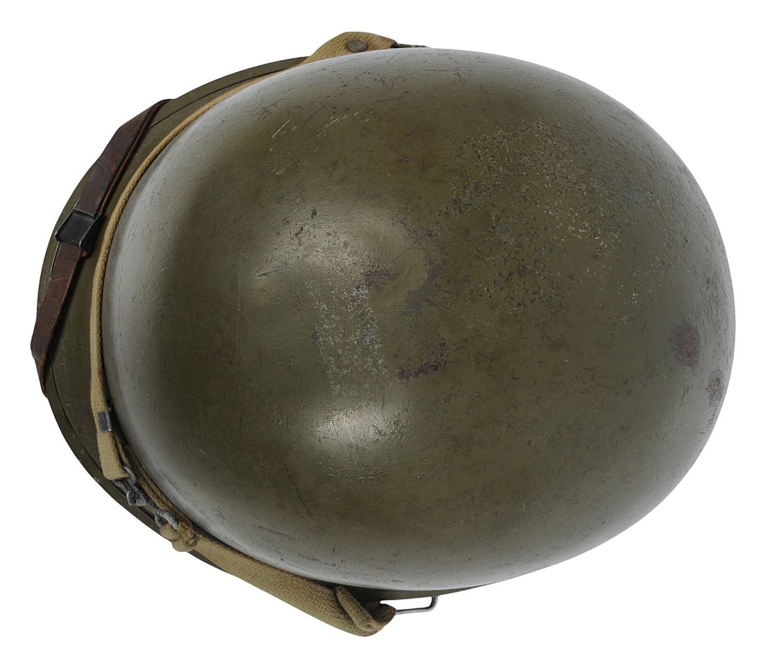 US Military WWII issue M-1 Helmet, Liner, and Chin-Strap (TJZ) - 7