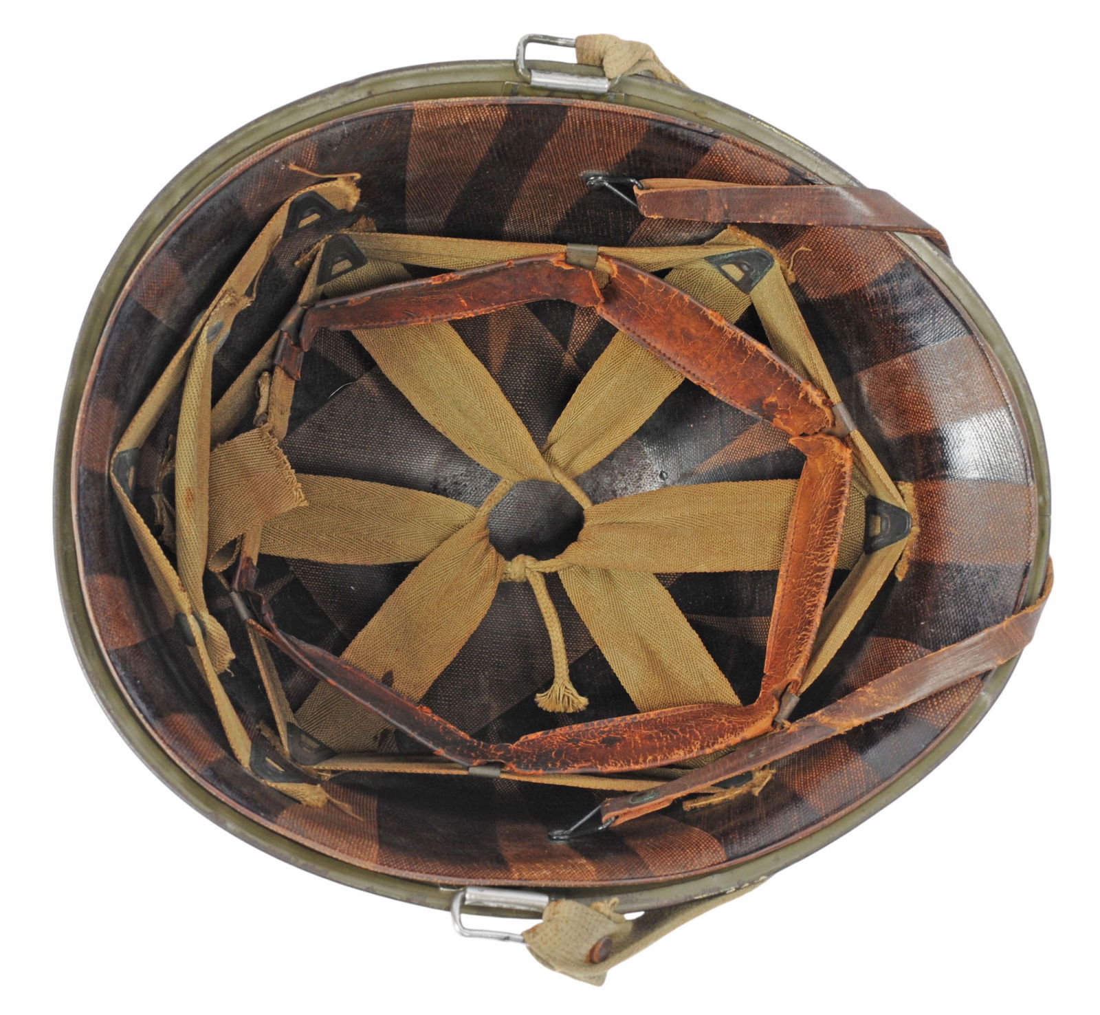 US Military WWII issue M-1 Helmet, Liner, and Chin-Strap (TJZ) - 9