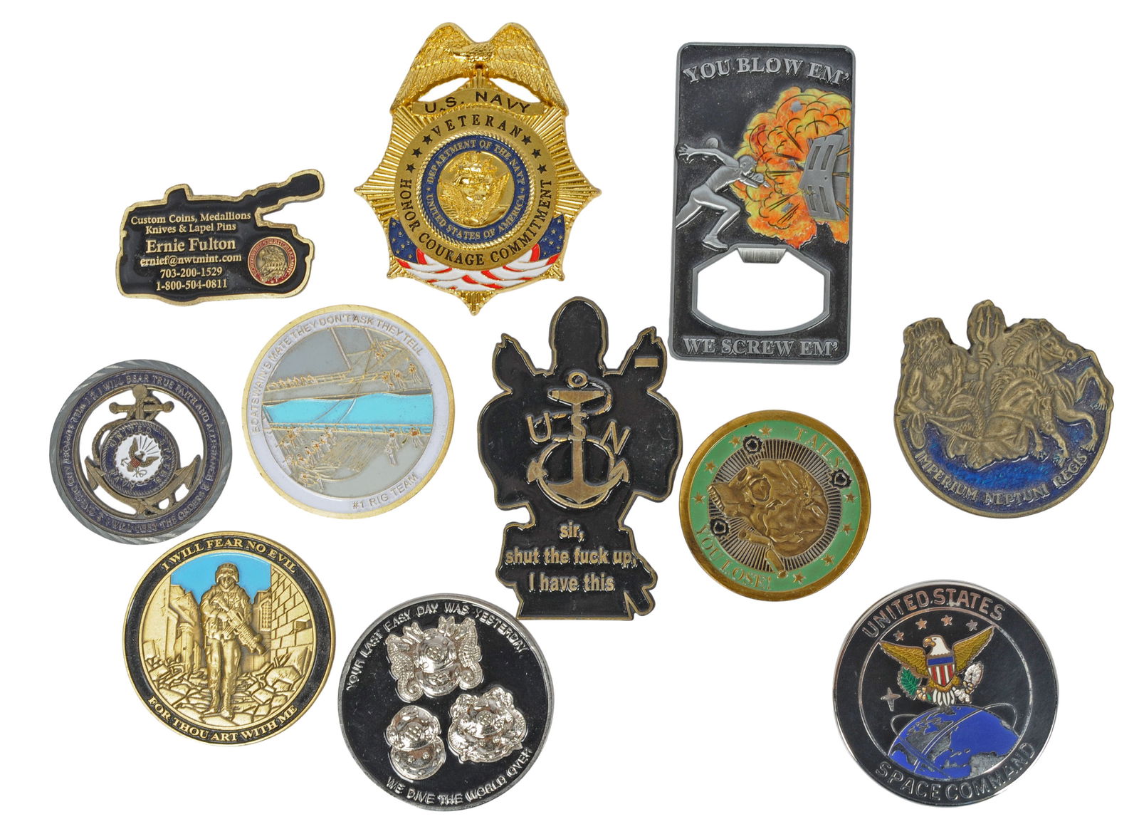 US Navy Special Warfare Vietnam - GWOT era DEVGRU/SEAL/Fleet Coin and Patch Lot of 27 (APL) - 4