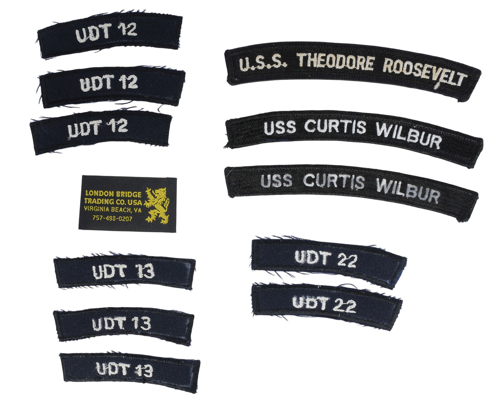 Rare Vietnam US Navy Fleet / UDT Dress Blue Command Rocker Lot of 12(APL) (1 of 2)