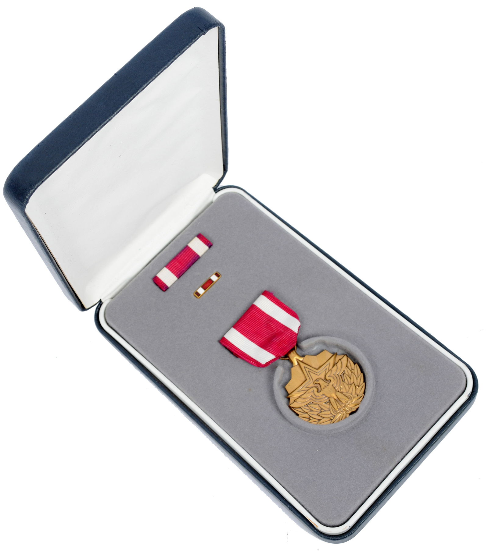 Military Cased Un-Named Meritorious Service Medal Set (JHB): US Military Cased Un-Named Meritorious Service Medal Set in good condition.