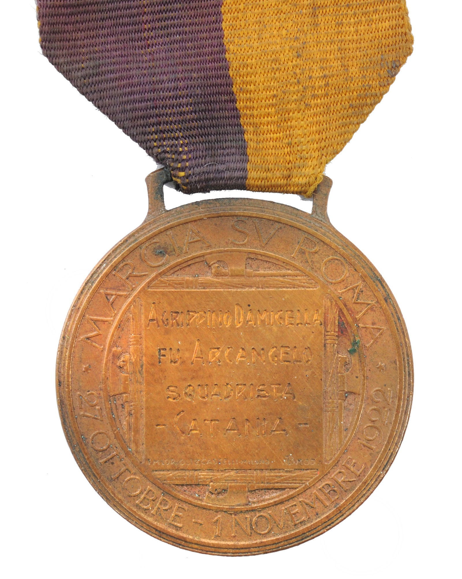 Italian 1922 Commemorative Medal Marcia su Roma Medal (JHB) - 4