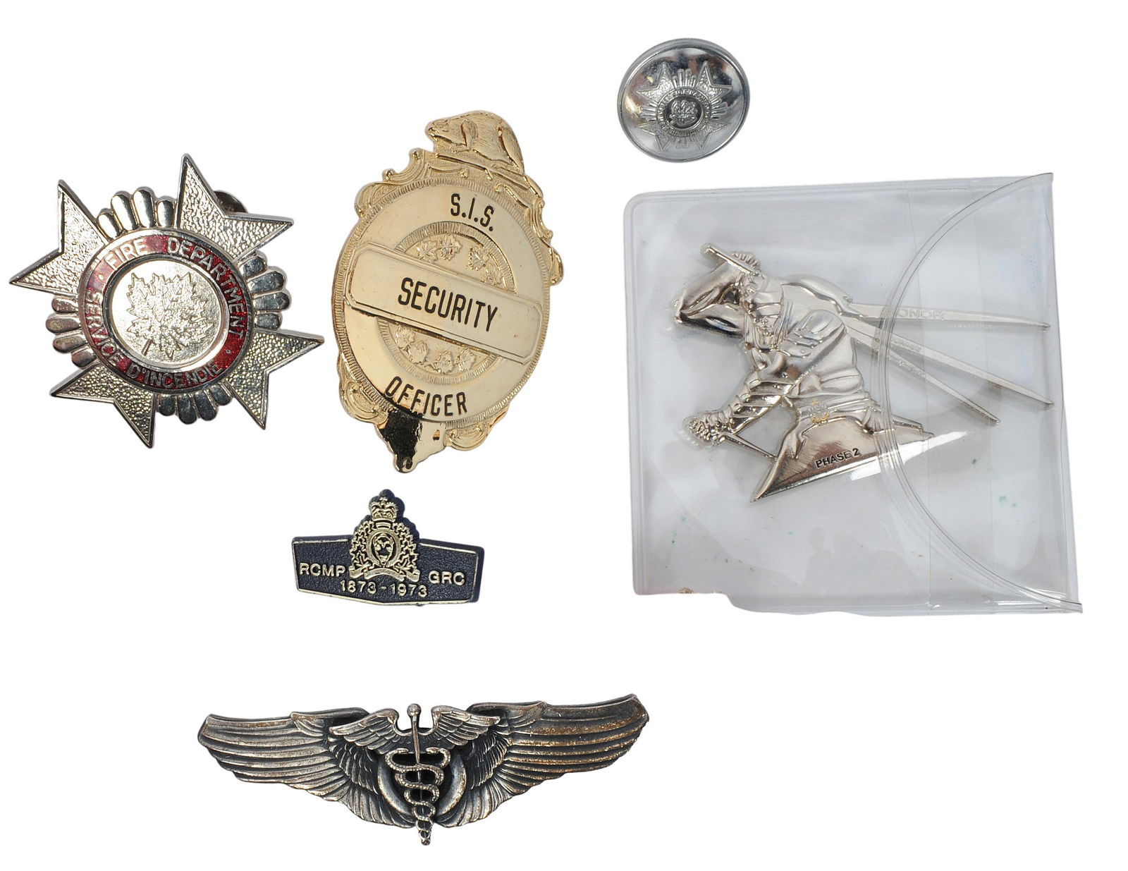 Interesting US and Canadian Law Enforcement Pin, Badge, and Patch Lot of 19(JHB) - 4