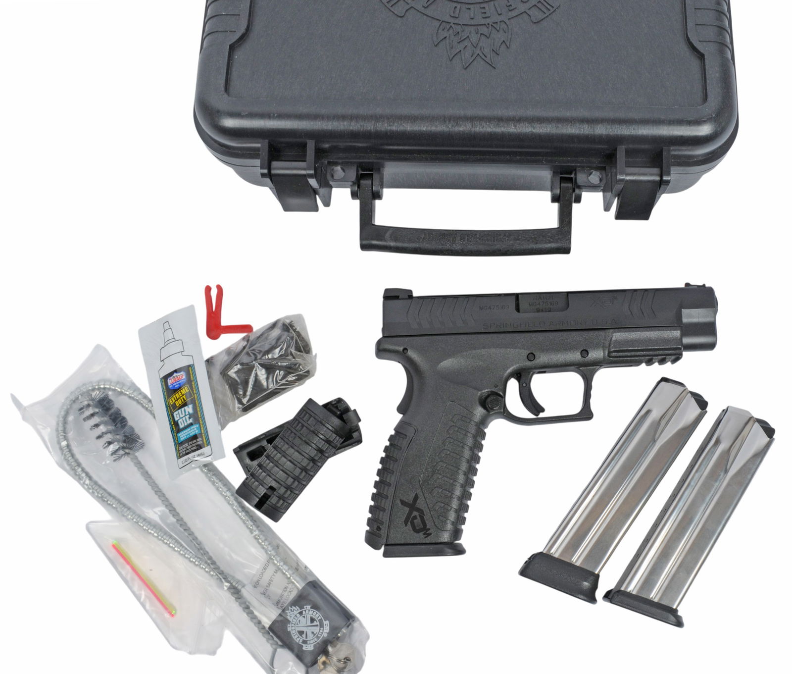 Springfield Armory XDM-9 Match 9mm Semi Auto Pistol FFL MG475169 (JGD1): A Springfield Armory XDM-9 Match 9mm Semi Auto Pistol in very good condition with a bright and defined bore. The action appears to function properly with minor wear to the original finish or cosmetic