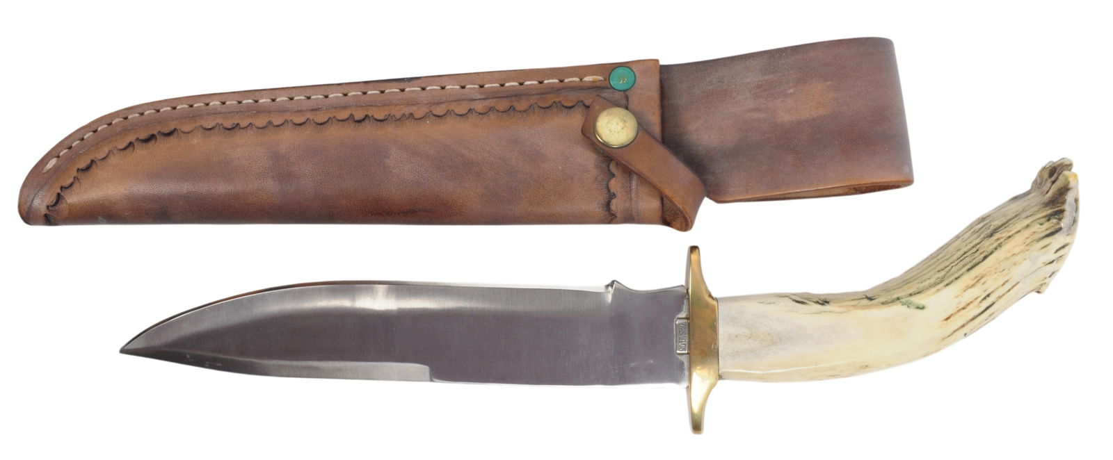 Silver Stag Elk Crown Bowie Fighting Knife (CAH) - 2
