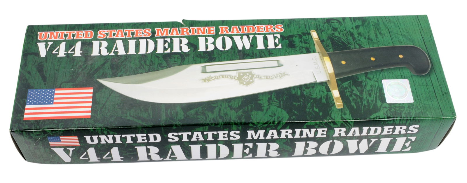Aftermarket Commemorative Etched Marine Raider V44 Fighting Bowie Knife (CAH) - 7