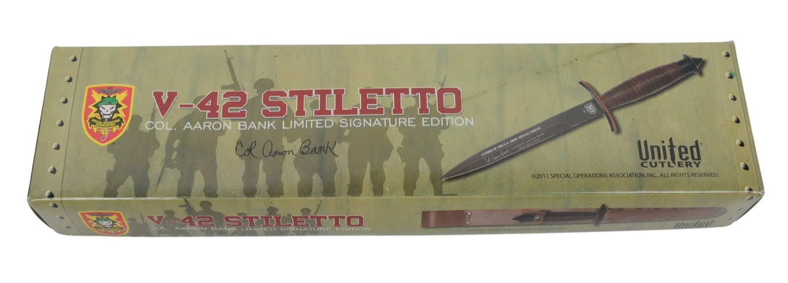 United Cutlery Aaron Bank "Father of the Green Berets" Commemorative V-42 Fighting Knife(CAH) - 7