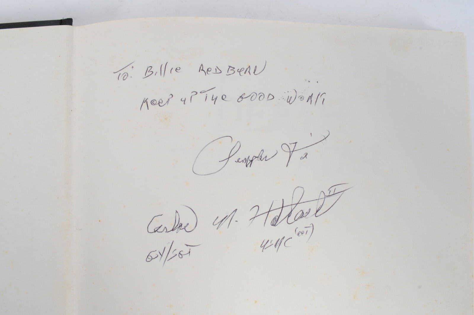 Signed by Carlos Hathcock"Death from Afar Volume I Maine Corp Sniping" by Chandler & Chandler (BCW) - 2