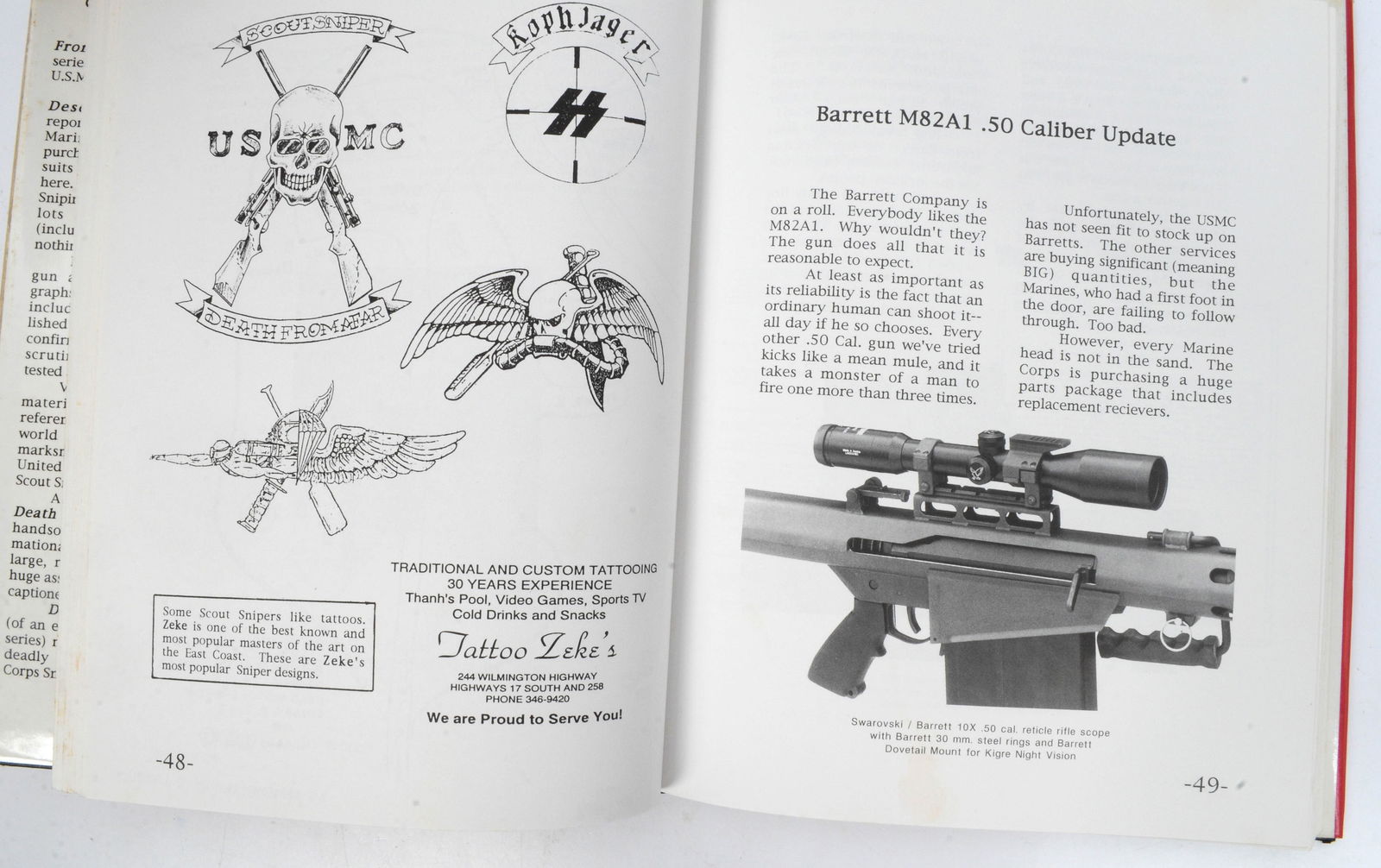 Signed by Carlos Hathcock"Death from Afar Volume II Maine Corp Sniping" by Chandler & Chandler (BCW) - 7