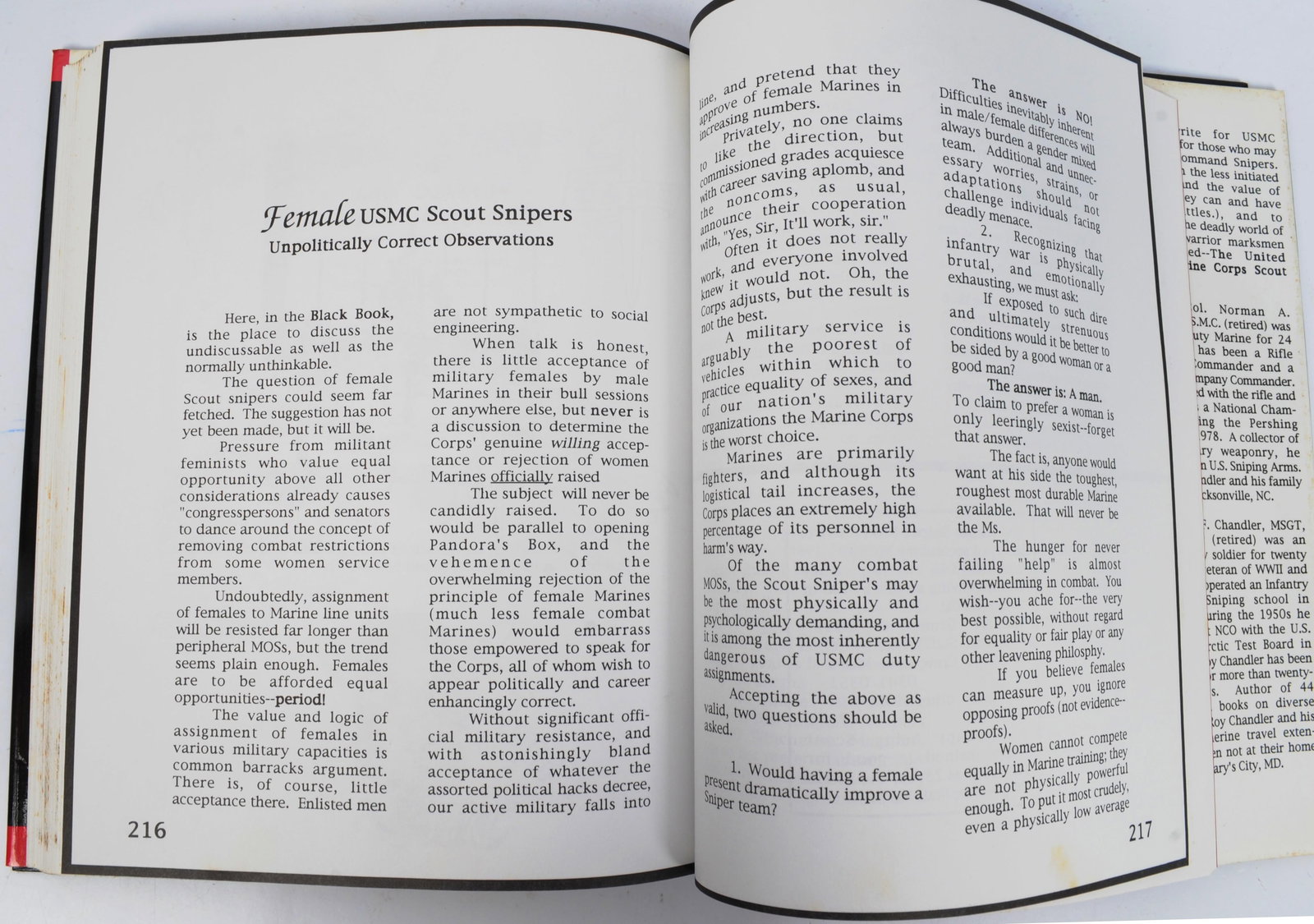 Signed by Carlos Hathcock "Death from Afar Volume III the Black book" by Chandler & Chandler (BCW) - 16