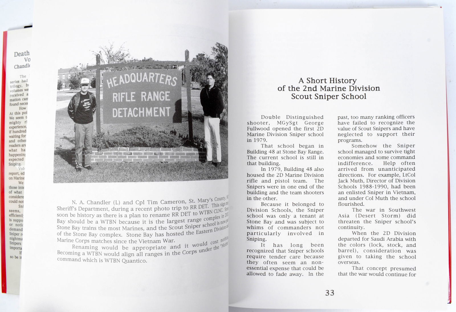 Educational Book "Death from Afar Volume IV Marine Corps Sniping" by Chandler & Chandler (BCW) - 7