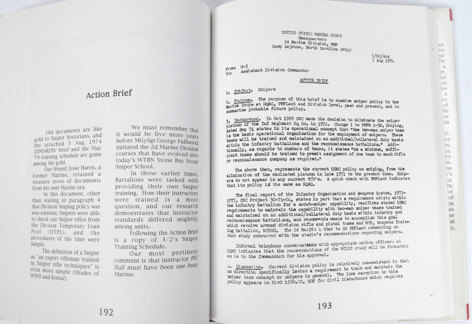 Educational Book "Death from Afar Volume V Marine Corps Sniping" by Chandler & Chandler (BCW) - 12