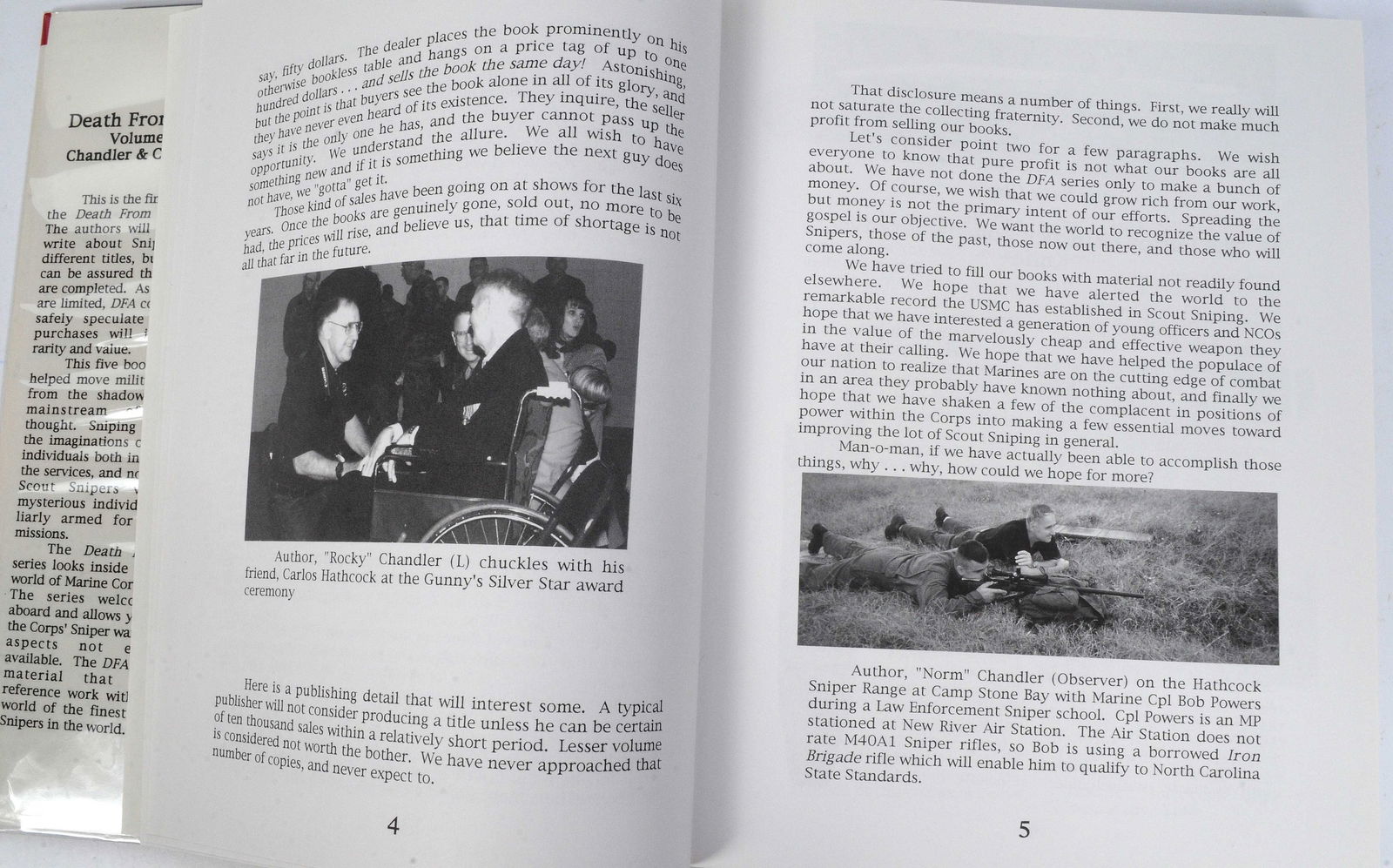 Educational Book "Death from Afar Volume V Marine Corps Sniping" by Chandler & Chandler (BCW) - 4