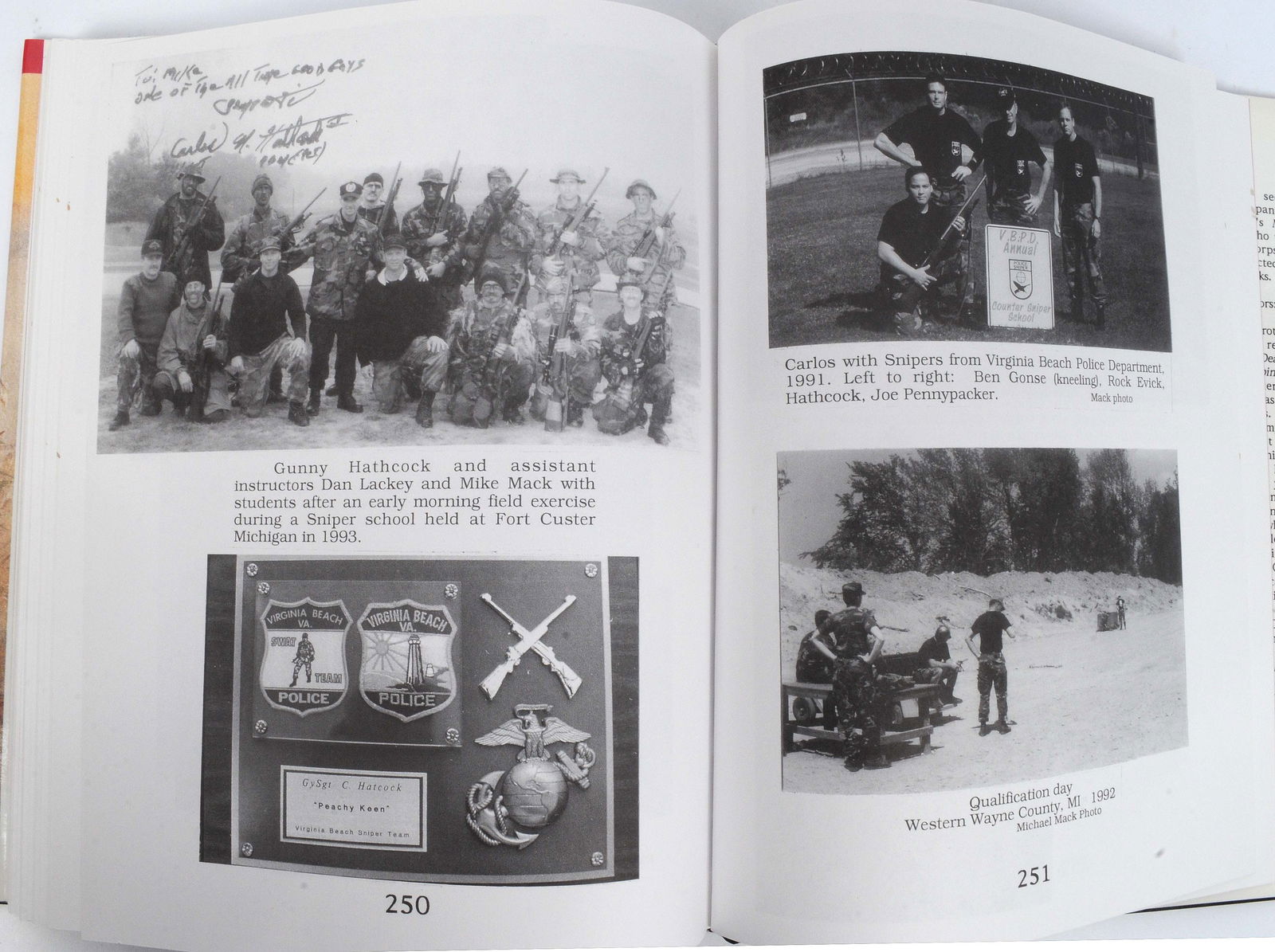 Signed by Chandler and Carlos Hathcock "White Feather" by Carlos Hathcock (BCW) - 16