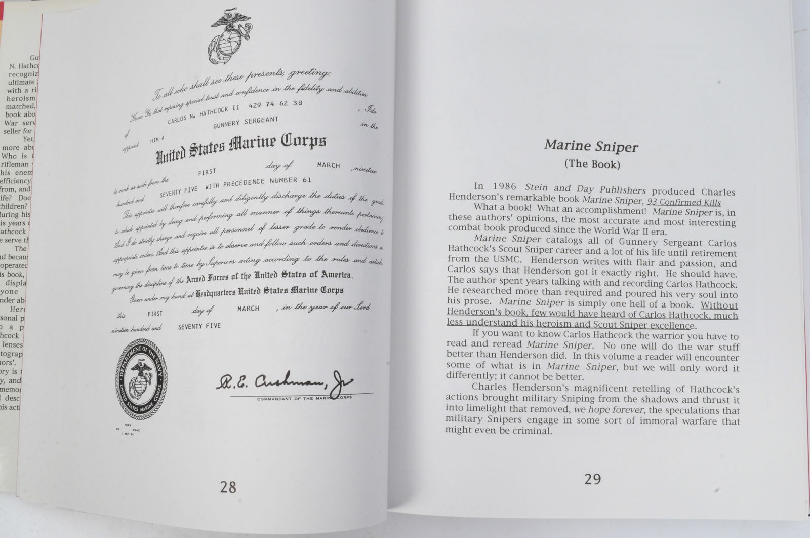 Signed by Chandler and Carlos Hathcock "White Feather" by Carlos Hathcock (BCW) - 6