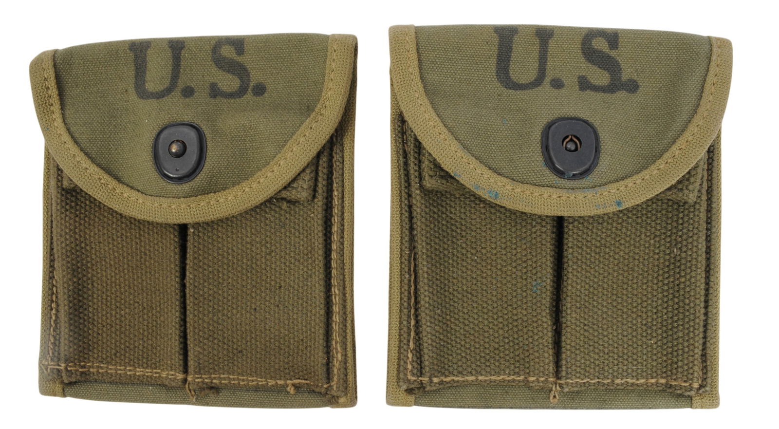 US Military WWII M1 Carbine / M9 Pistol Magazine and Pouch Lot of 6 (BCW) - 2