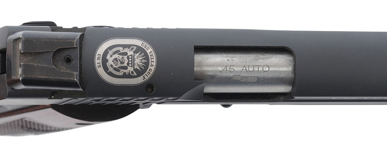 US Navy USS Vella Gulf (CG-72) Presentation Sig-Sauer M-1911 .45 ACP Pistol - #54B069658 (A1) - 7
