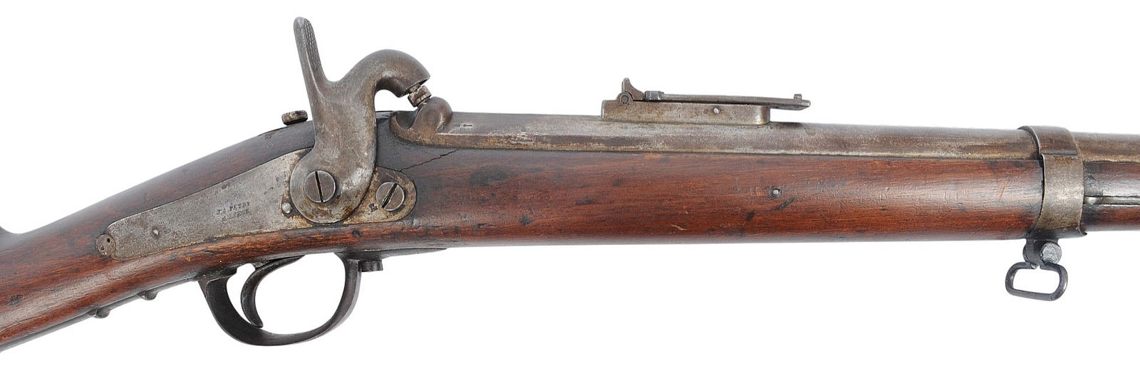 Rare Civil War era Belgian Model 1846 .71 caliber "Carbine A Tige" Percussion Rifle - Antique (A1) - 4