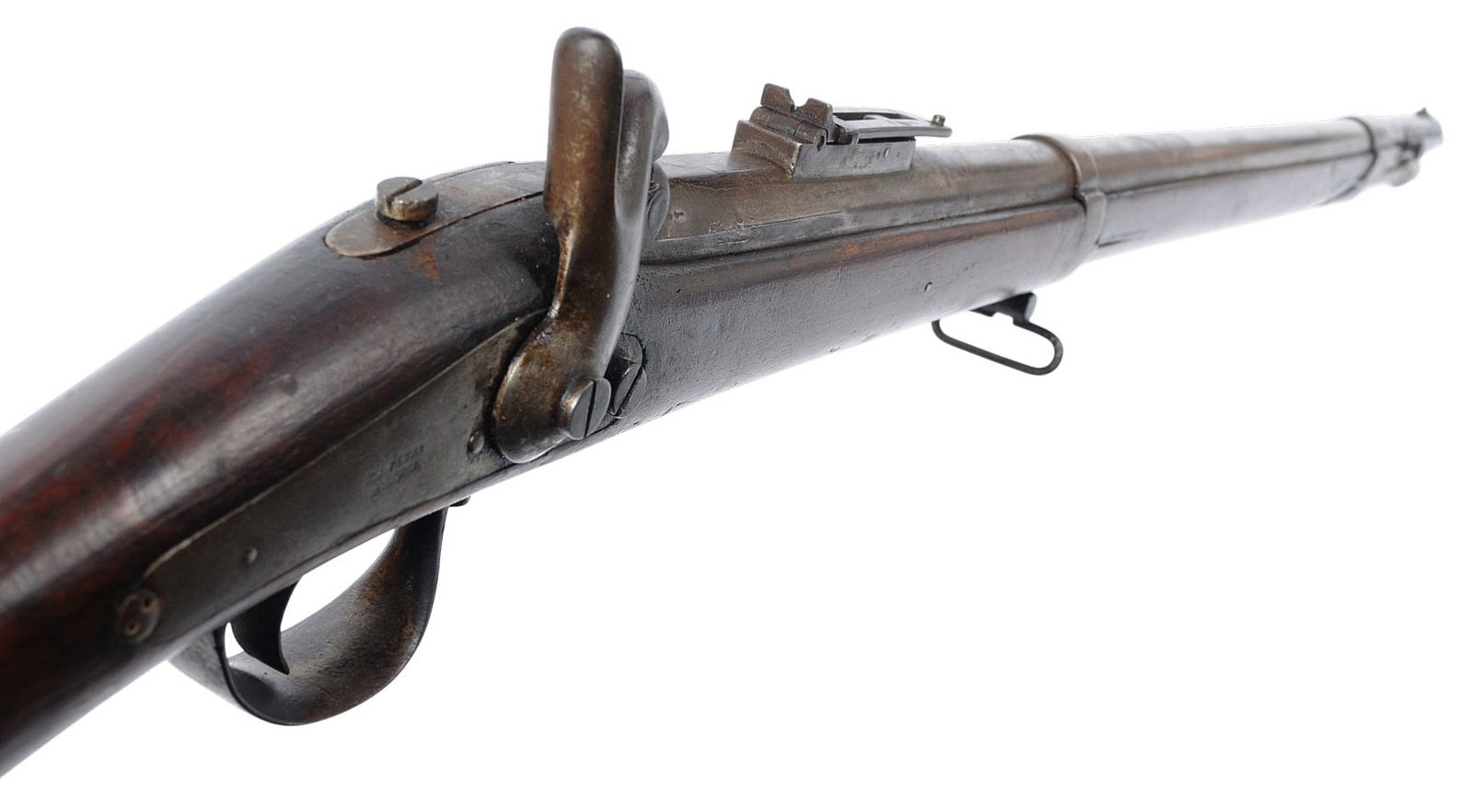 Rare Civil War era Belgian Model 1846 .71 caliber "Carbine A Tige" Percussion Rifle - Antique (A1) - 9