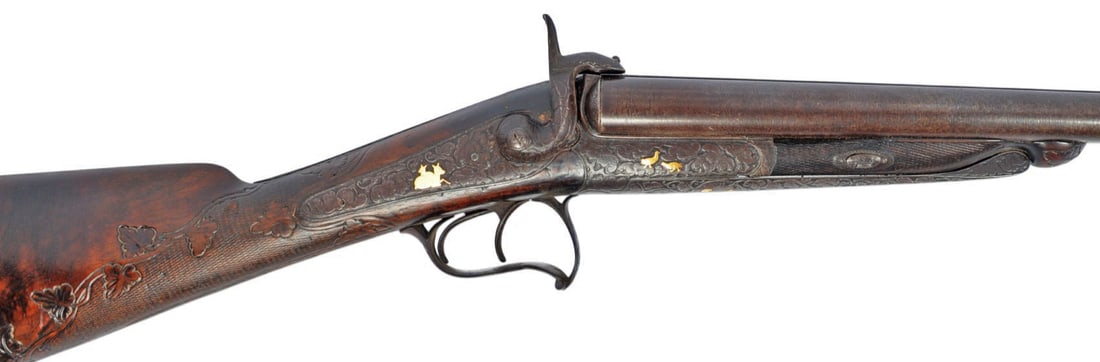 Ornate Belgian Pinfire 12 Gauge Double Barrel Shotgun No FFL Required (A1) - 3