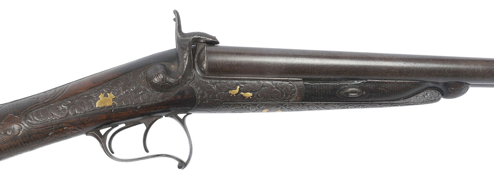 Ornate Belgian Pinfire 12 Gauge Double Barrel Shotgun No FFL Required (A1) - 7
