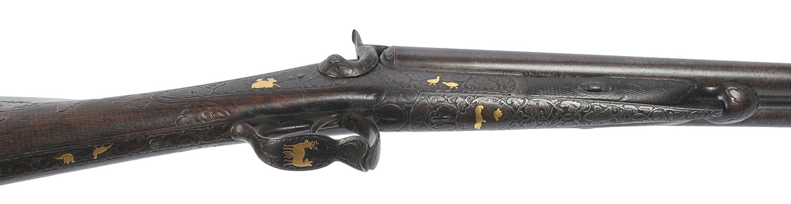 Ornate Belgian Pinfire 12 Gauge Double Barrel Shotgun No FFL Required (A1) - 8