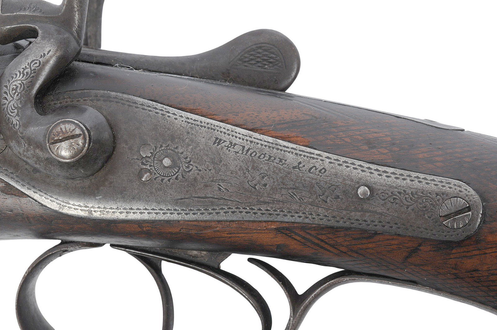 Antique English WM Moore 12 Ga Double-Barrel Shotgun - no FFL needed (A1) - 10
