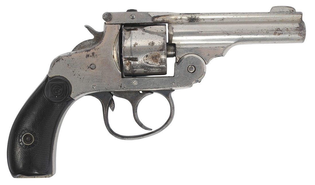 Harrington & Richardson Premier .32 S&W Break-action Revolver FFL Required: 214701 (A1): A Harrington & Richardson Premier .32 S&W Break-action Revolver that is in fair condition with a slightly dark but defined bore. The action appears to function with a decent lockup and weak timing.