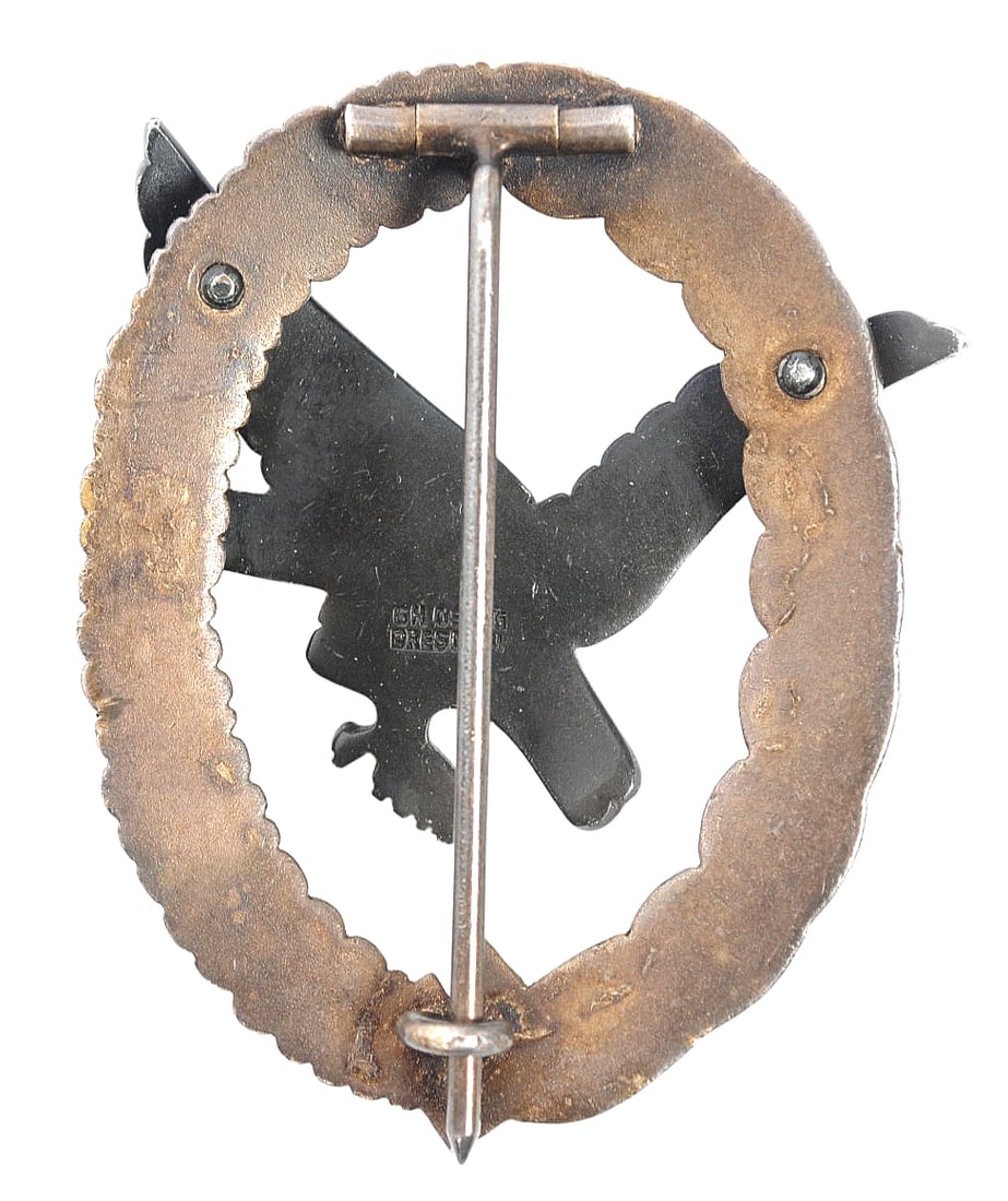 German World War II Luftwaffe Air Gunner & Flight Engineer Badge (CWA) - 2