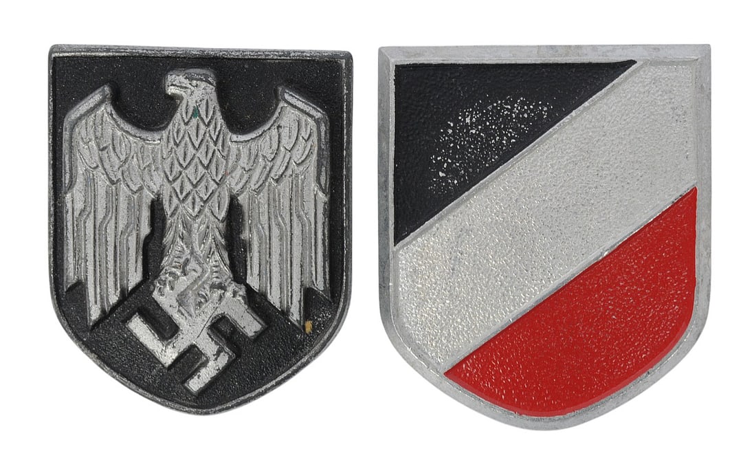 German World War II Pith Helmet Insignia (CWA): German World War II Pith Helmet Insignia. 