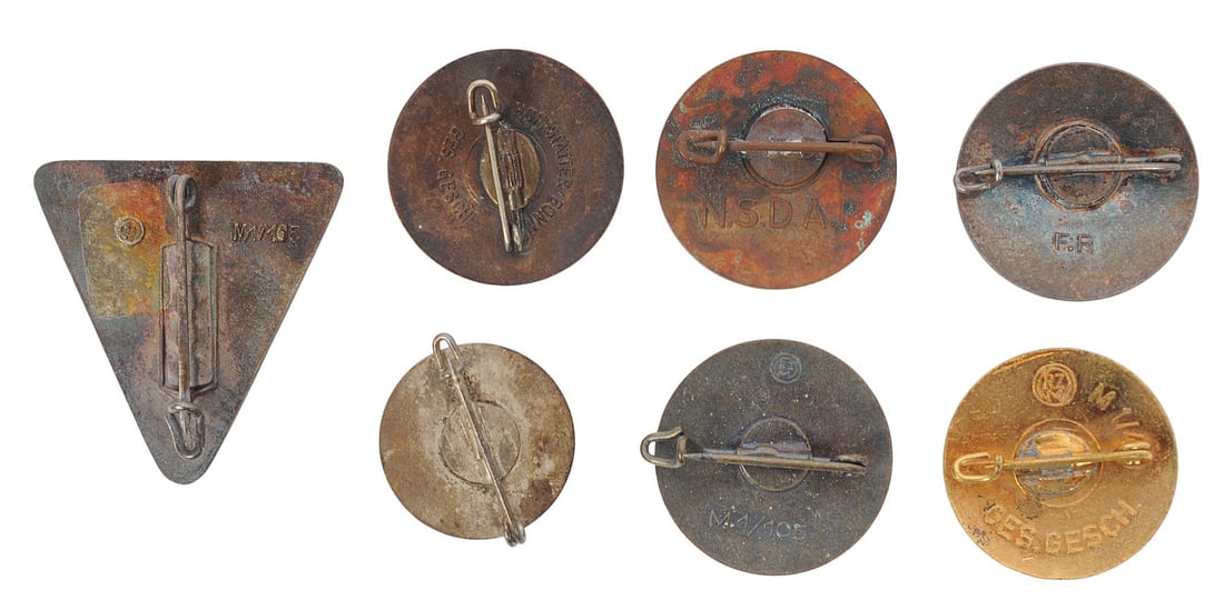 German World War II Party Pins (CWA) - 2