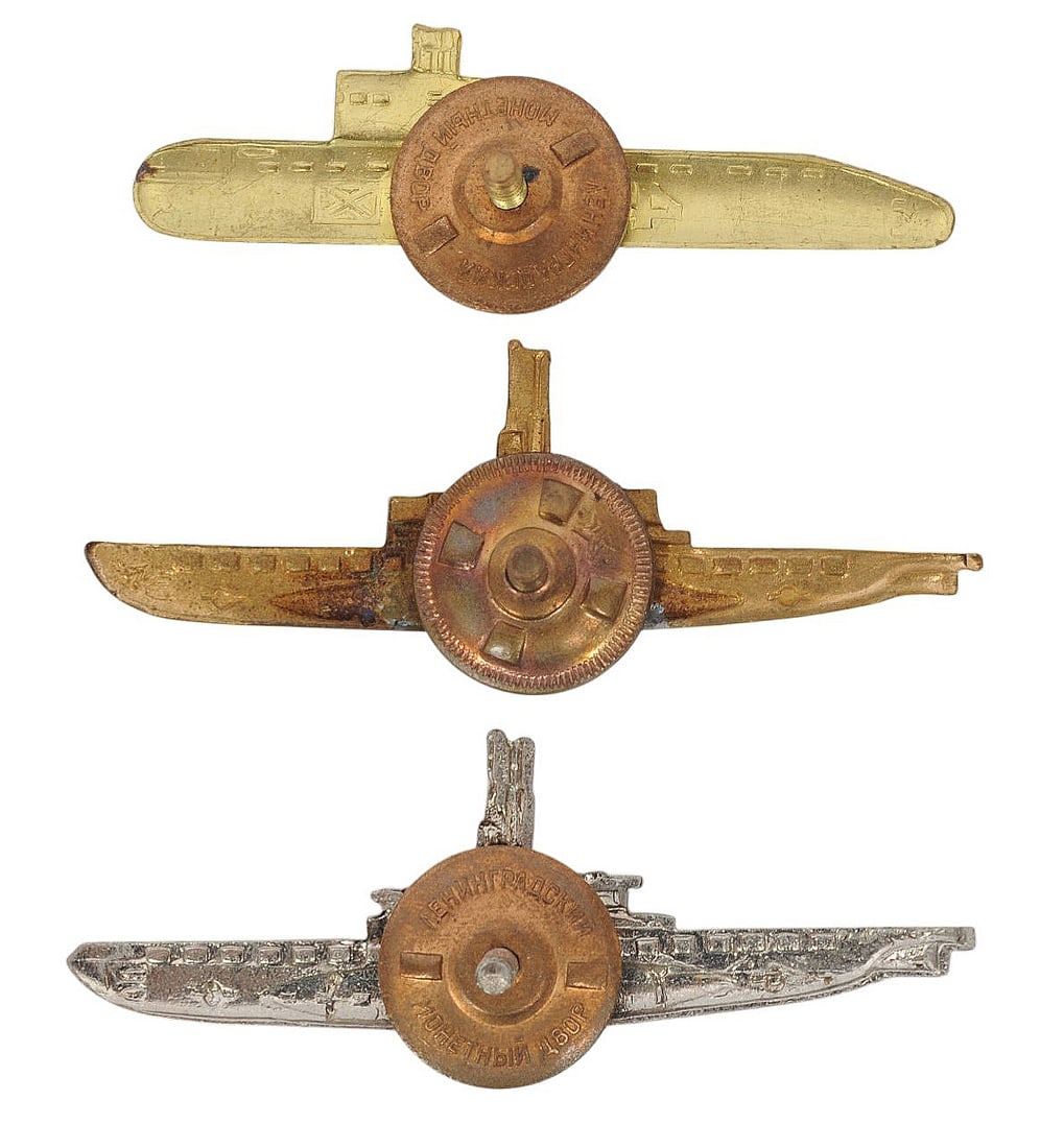 Soviet Naval Officer, Crewman & Unit Submarine Badges Lot of 3 (A) - 2