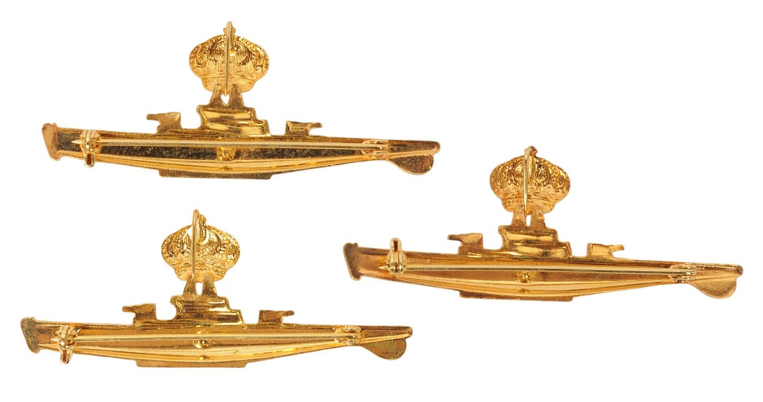 Early Spanish Royal Navy Submarine Badges Lot of 3(A) - 2
