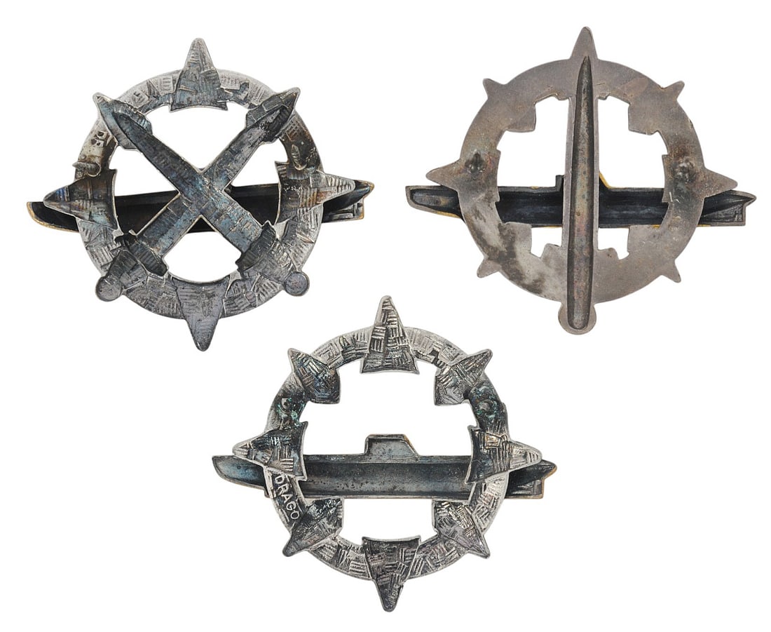 French Naval Submarine Qualification Badges Lot of 3 (A) - 2