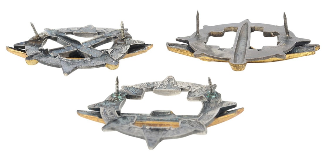 French Naval Submarine Qualification Badges Lot of 3 (A) - 3