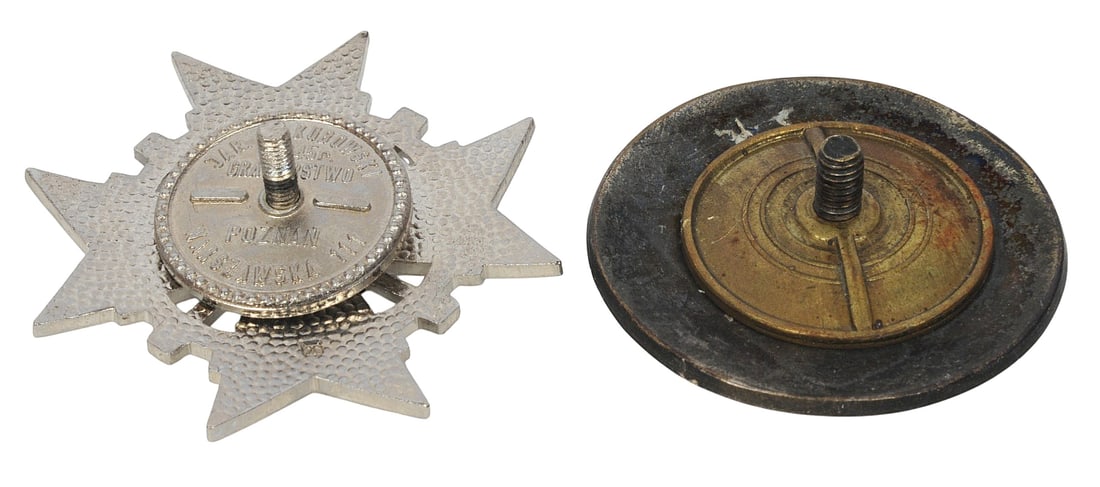 Two Polish Military Enameled Regimental Badges (A) - 3