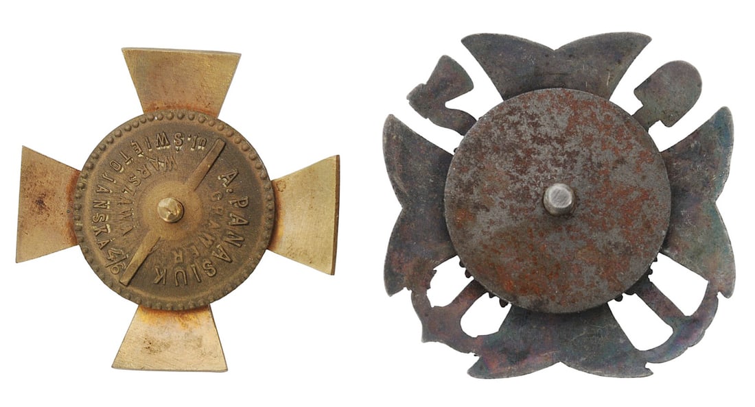 Polish Military Enameled Regimental Badges Lot of 2 (A) - 2