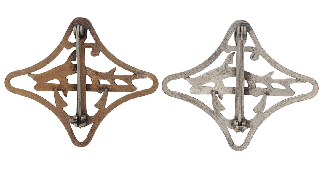 Italian Naval WWII Submarine War Navigator Badges Lot of 2(A) - 2