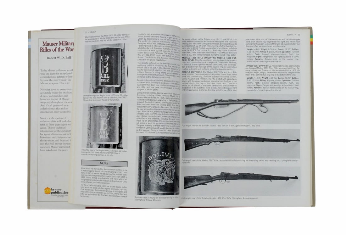 Mauser Military Rifles of The World By Robert W.D Ball Hard Copy Collector Book (BCW) - 2