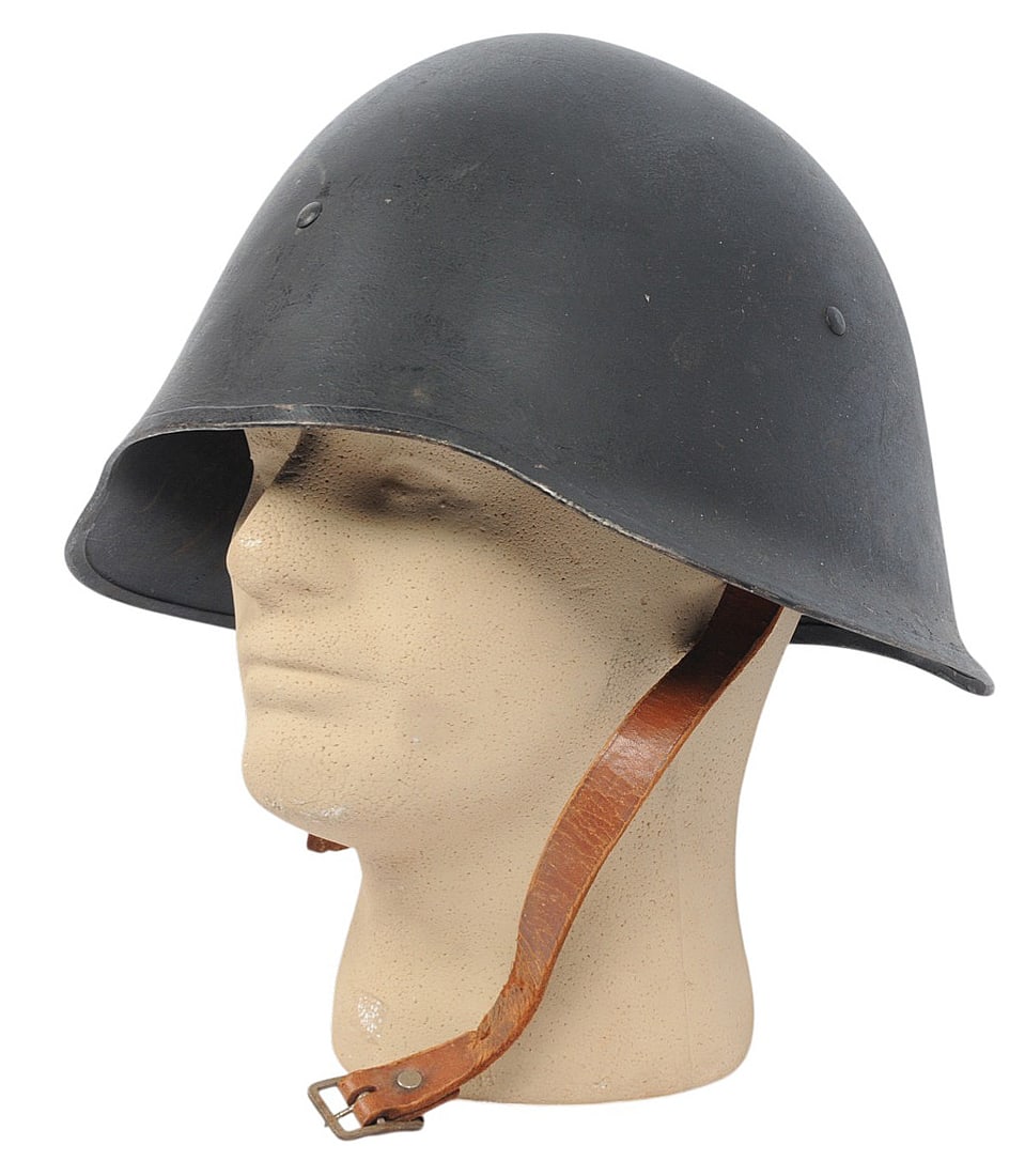 Danish Military WWII era Model 1923 Steel Combat Helmet (A): A scarce and hard to find Danish Military WWII era Model 1923 Steel Combat Helmet in very good condition...complete with liner and chinstrap. 