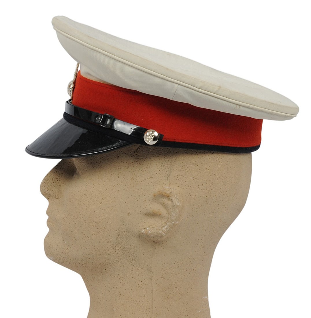 British Royal Marines White-Cover Visor Hat (A) - 4