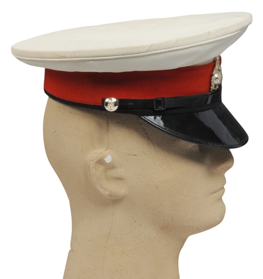 British Royal Marines White-Cover Visor Hat (A) - 7