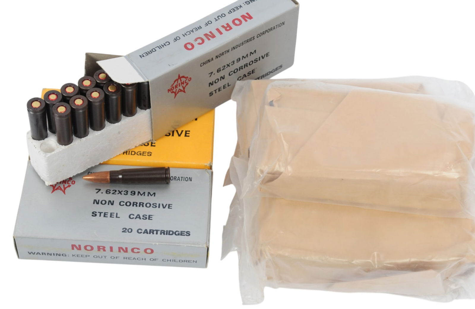 Chinese Norinco/China North 7.62x39mm Ammo Lot of 160 Rounds (JGD) - 2